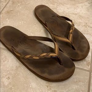 women’s rainbow flip flops